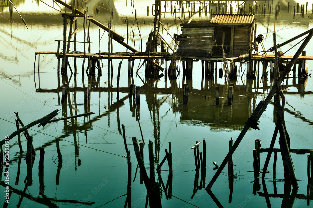 Fototapeta premium Fischerhütte Montenegro