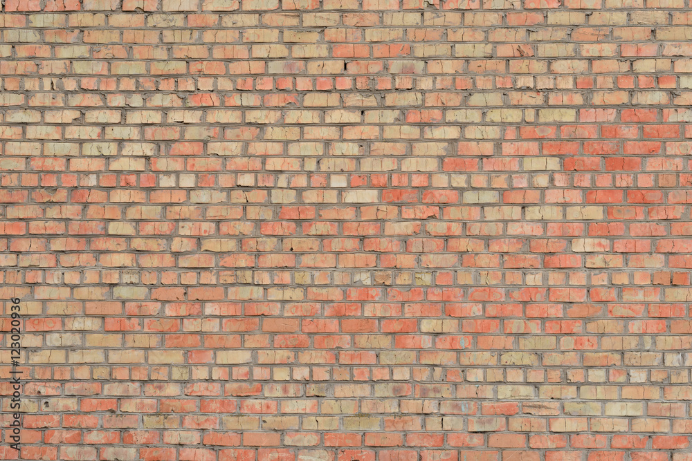 Fototapeta premium Brick texture with scratches and cracks