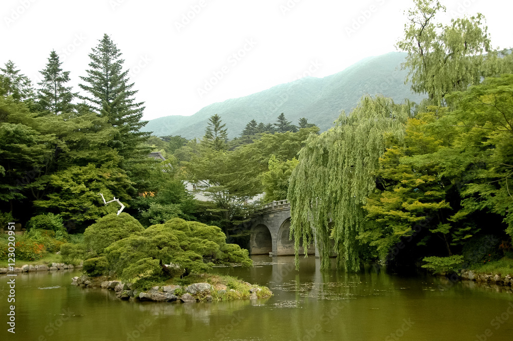 peaceful Japanese zen garden
