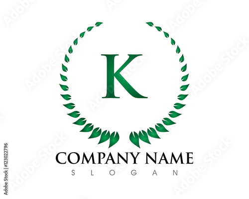 K Letter Leaf Logo