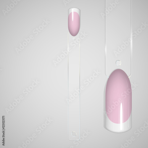 Nail polish. Gel polish. Tips. Vector illustration