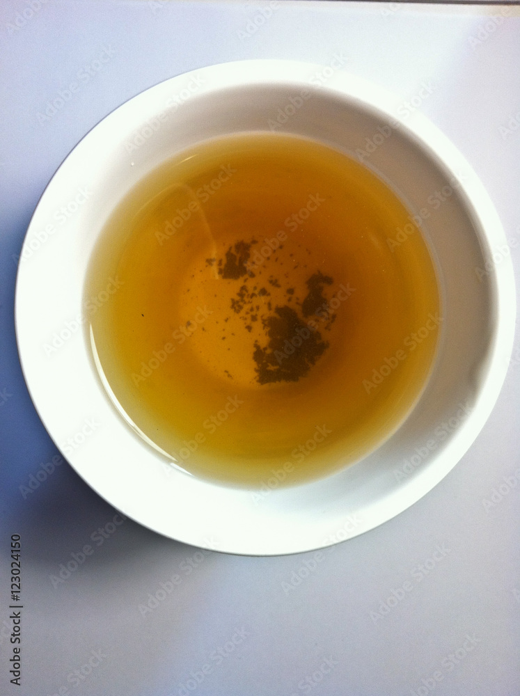 Chinese Oolong black tea top view Chinese Oolong black tea top view