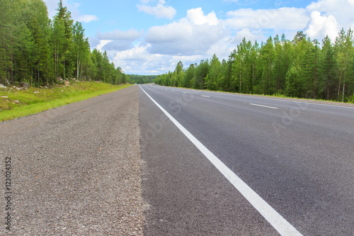 Empty asphalt road