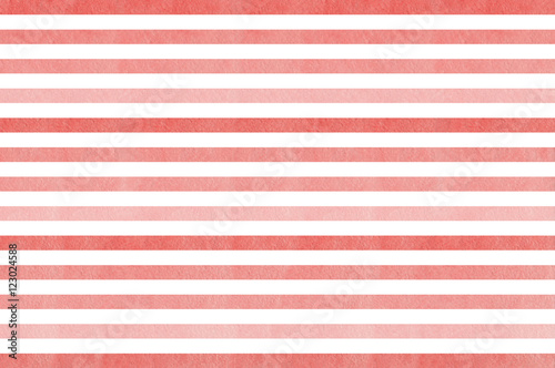 Watercolor coral pink striped background. Pink gradient pattern.