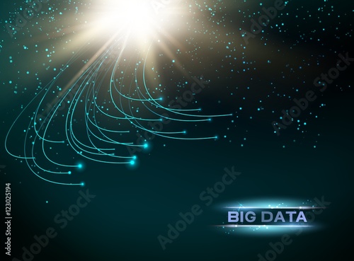 Abstract futuristic design. Computer technology and Big Data. Digital technology concept. Vector illustration.