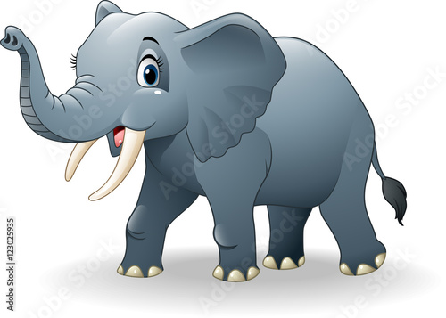 Happy elephant cartoon