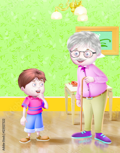 Boy with grand father