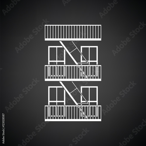 Emergency fire ladder icon