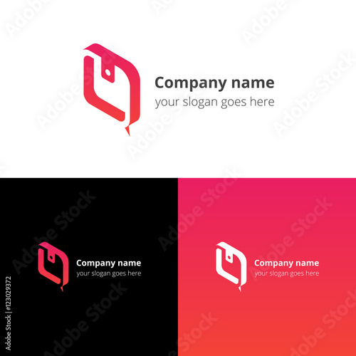 Logo purse-chat. Logotype with wallet and chat vector template design. Color gradient sign, symbol, icon. Concept logo for business, chatting, community, bank company.