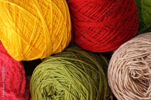 Piles of Balls yarn wool cotton silk udon