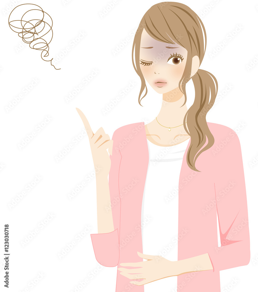 体調不良を訴える女性 体調不良を訴える女性