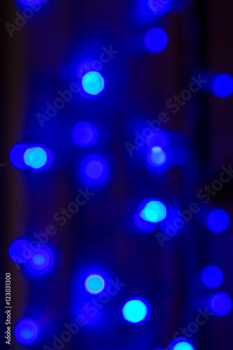 The blue christmas lights