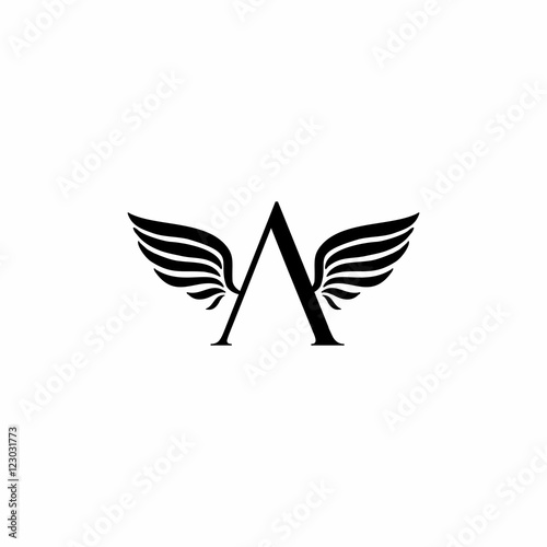 A Wings Simple Modern Logo Icon