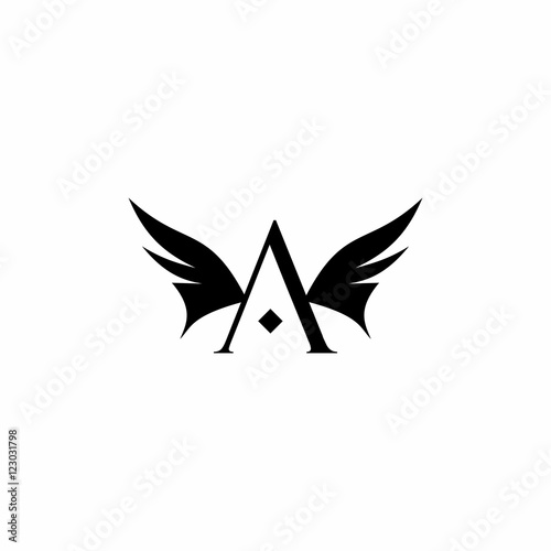 Free Download A Wings Simple Modern Logo Icon - GFXLoad