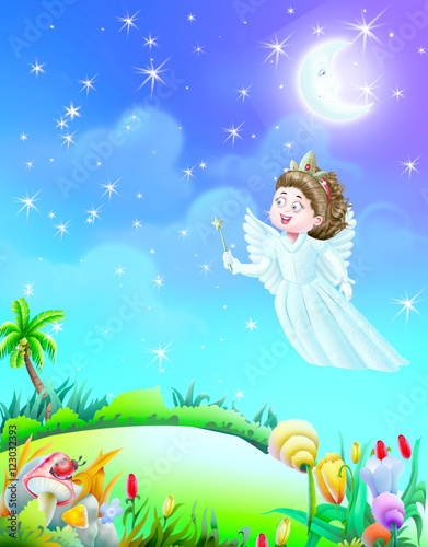 A beautiful fairy in night