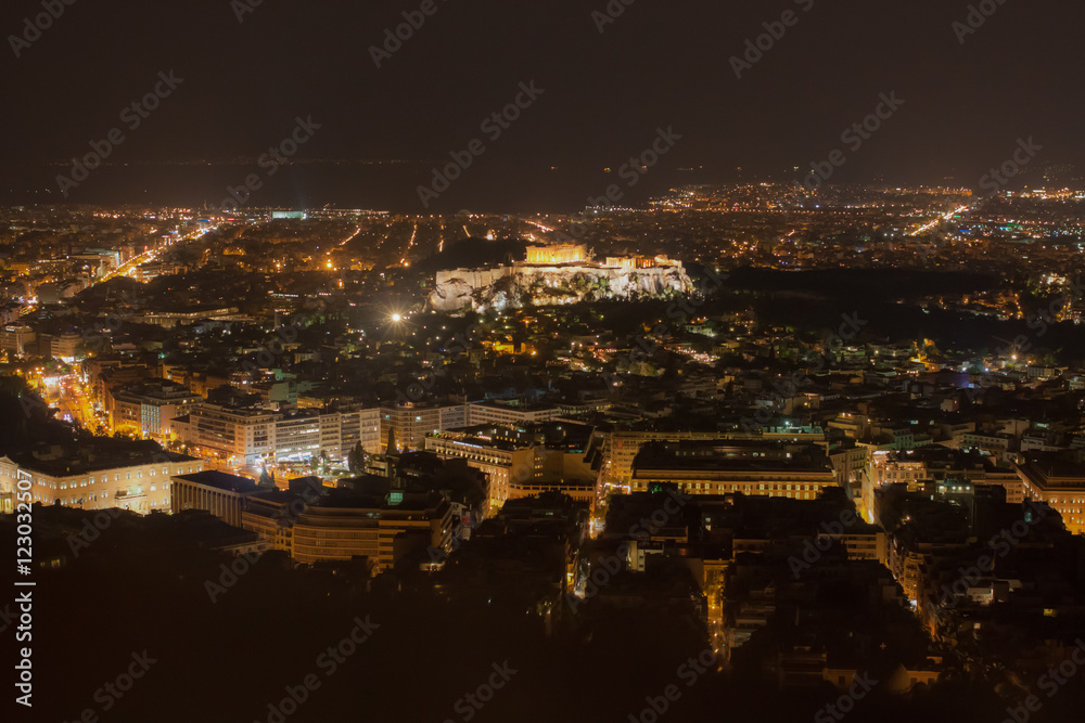 Night view on Athens