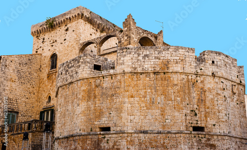 detail Norman tower of the castle of Conversano, Puglia - Italy © peuceta