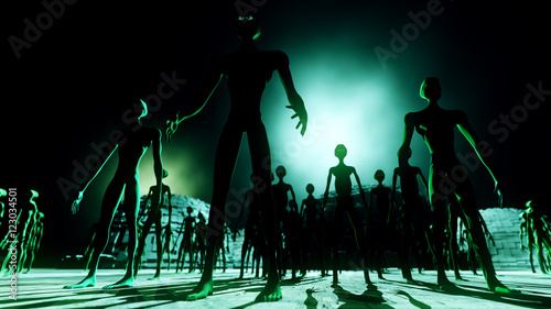 Photographie Alien Leader and Army