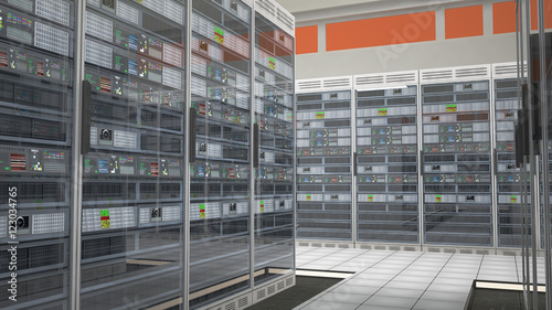 Modern Data Center Server Room
