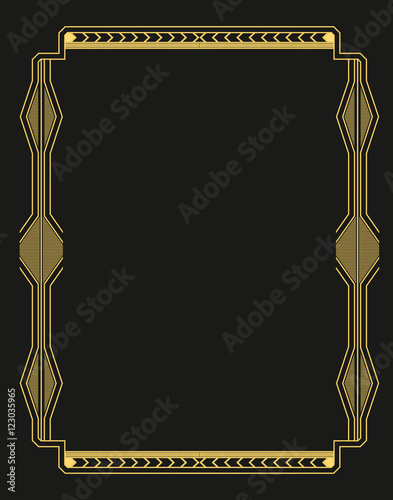 decorative frame,gatsby art deco background