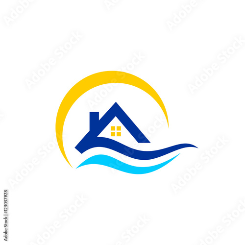 Waves Custom Home Logo Icon