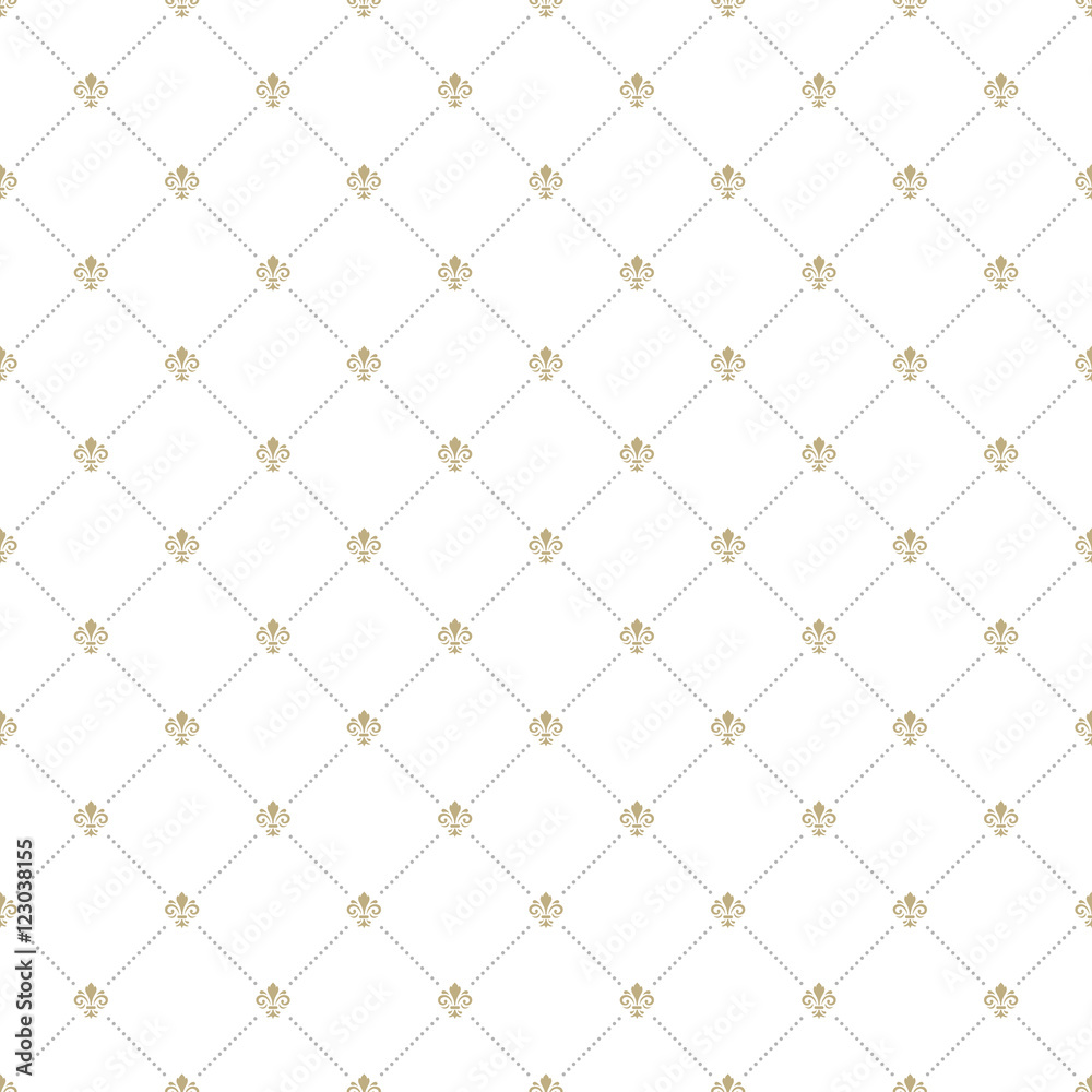 Seamless Pattern With Royal Lily