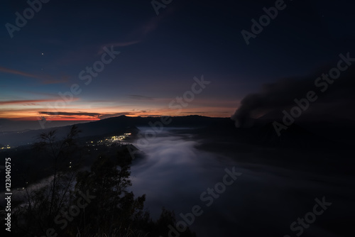 The fog creeps over the water (Bohorok, Indonesia) photo