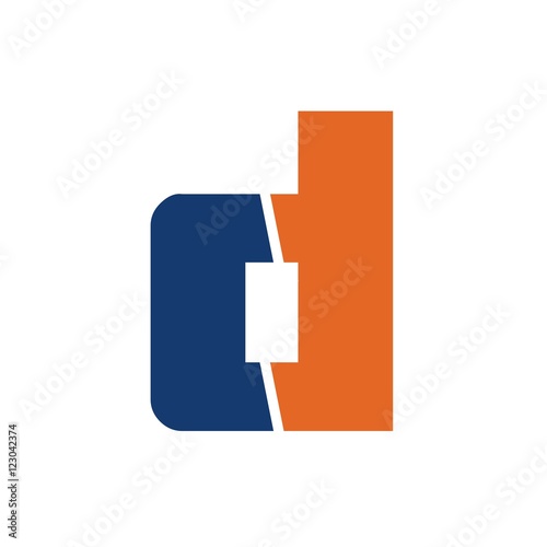 d letter initial logo design