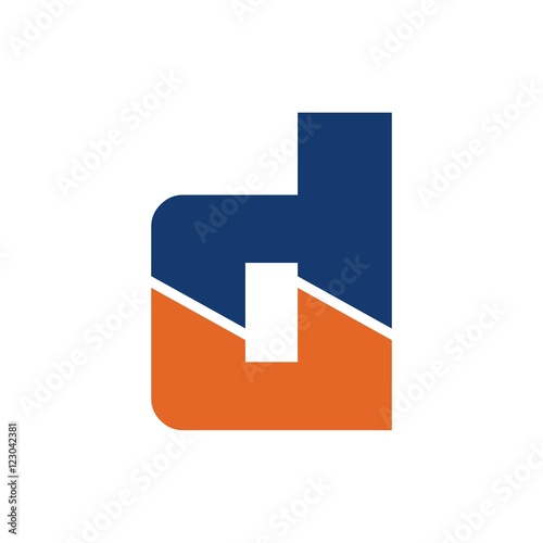 d letter initial logo design