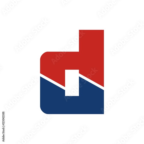 d letter initial logo design