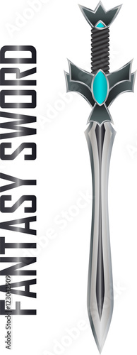 Fantasy sword vector illustration