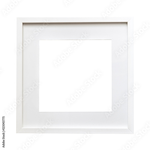Isolated white frame mock up