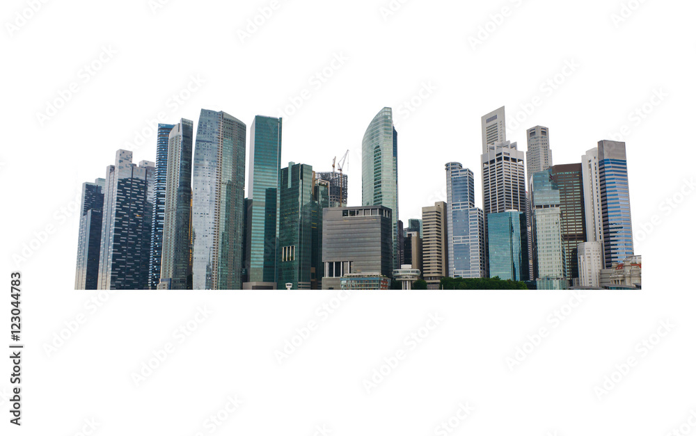 Cityscape of building isolated on white background Cityscape of building isolated on white background
