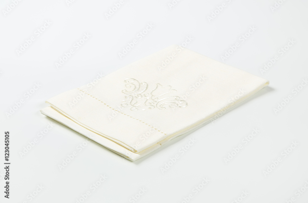 embroidered white napkin embroidered white napkin