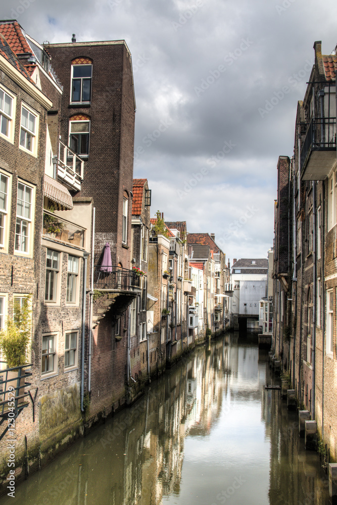 View from the Visbrug in Dordrecht, Netherlands.
