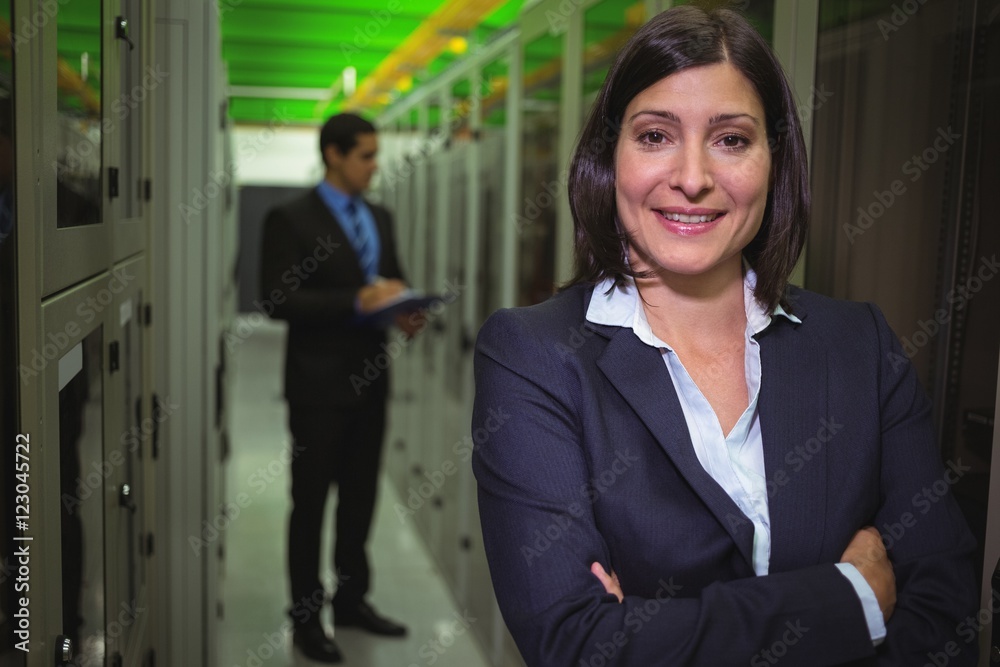 Portrait of female technician standing with arms crossed Portrait of female technician standing with arms crossed