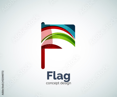 Free Download Vector flag logo template - GFXLoad