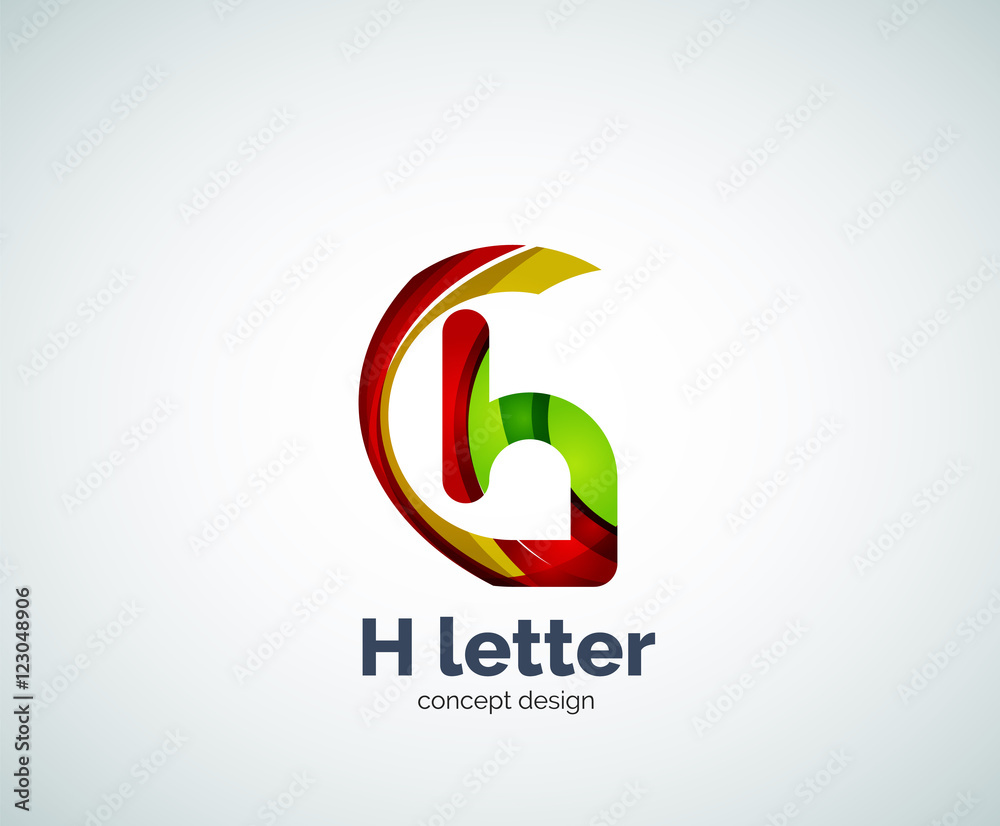 Abstract H geometric letter logo template Abstract H geometric letter logo template