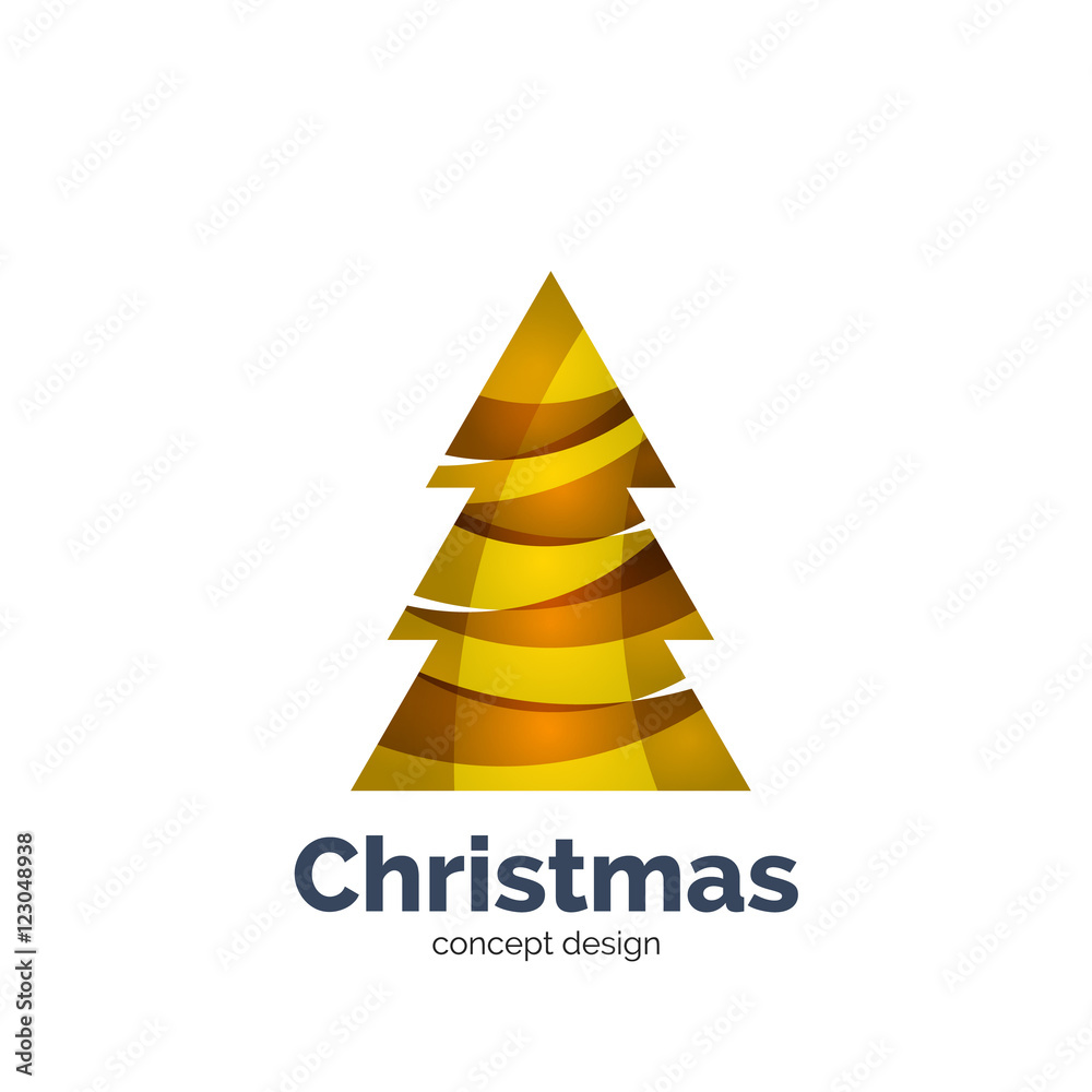 Vector abstract geometric Christmas tree icon Vector abstract geometric Christmas tree icon
