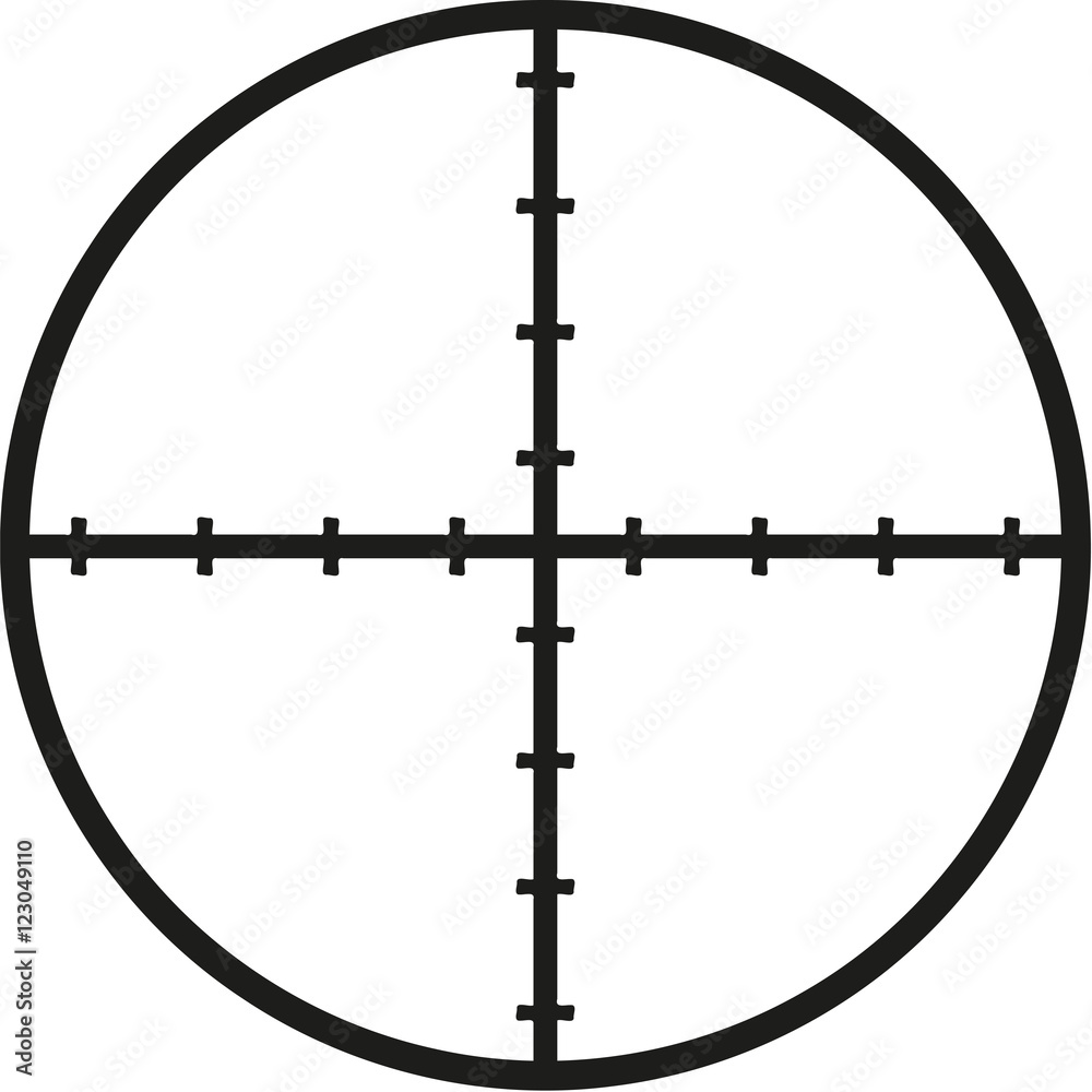 Crosshair reticle target Stock Vector | Adobe Stock