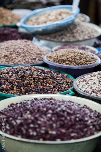 Beans in a market