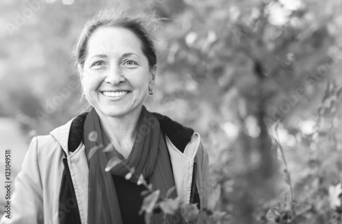  mature woman in autumn photo