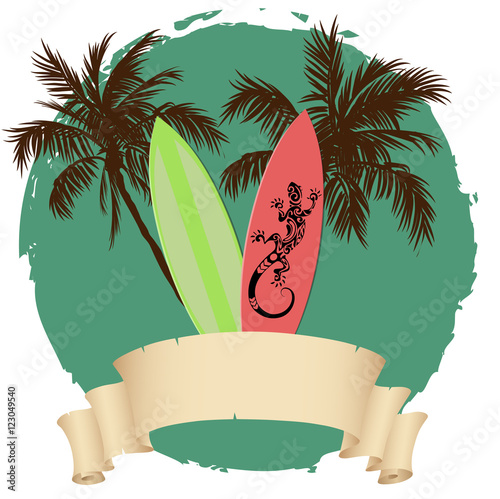 Surfing background/Surfing concept illustration