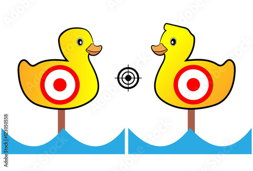 Target painted yellow ducks for shooting range and Entertainment