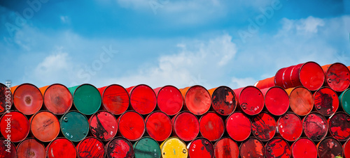 oil tanks stacked in a row