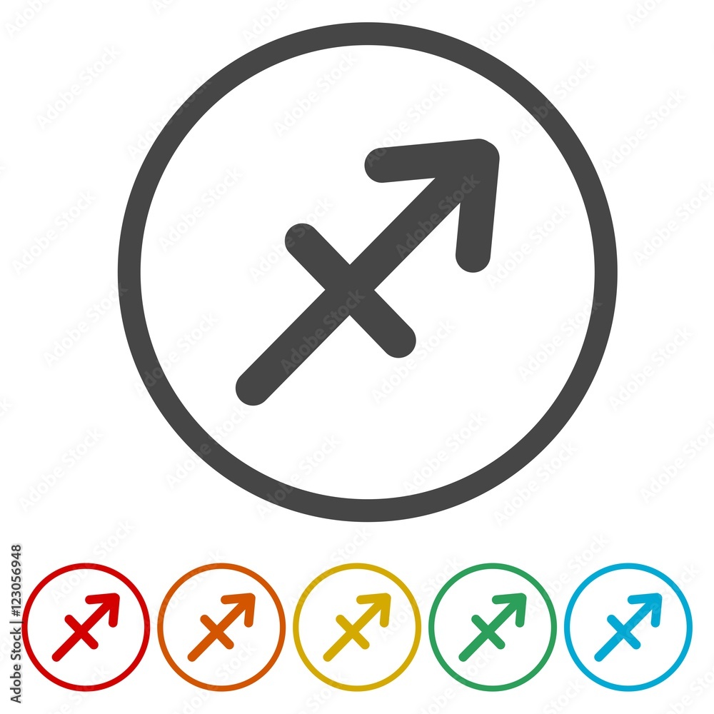 Zodiac signs. Set of simple round zodiac icons - for web and print. Zodiak signs. Zodiac signs. Set of simple round zodiac icons - for web and print. Zodiak signs.