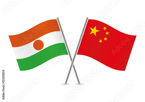 Free Download Niger and Chinese flags. Vector illustration. - GFXLoad