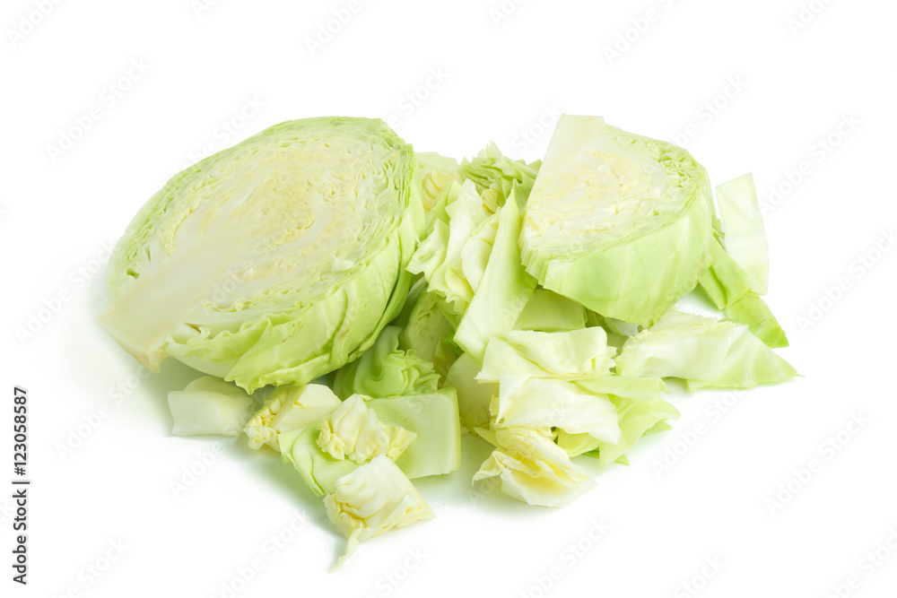 Cabbage isolated on white background.