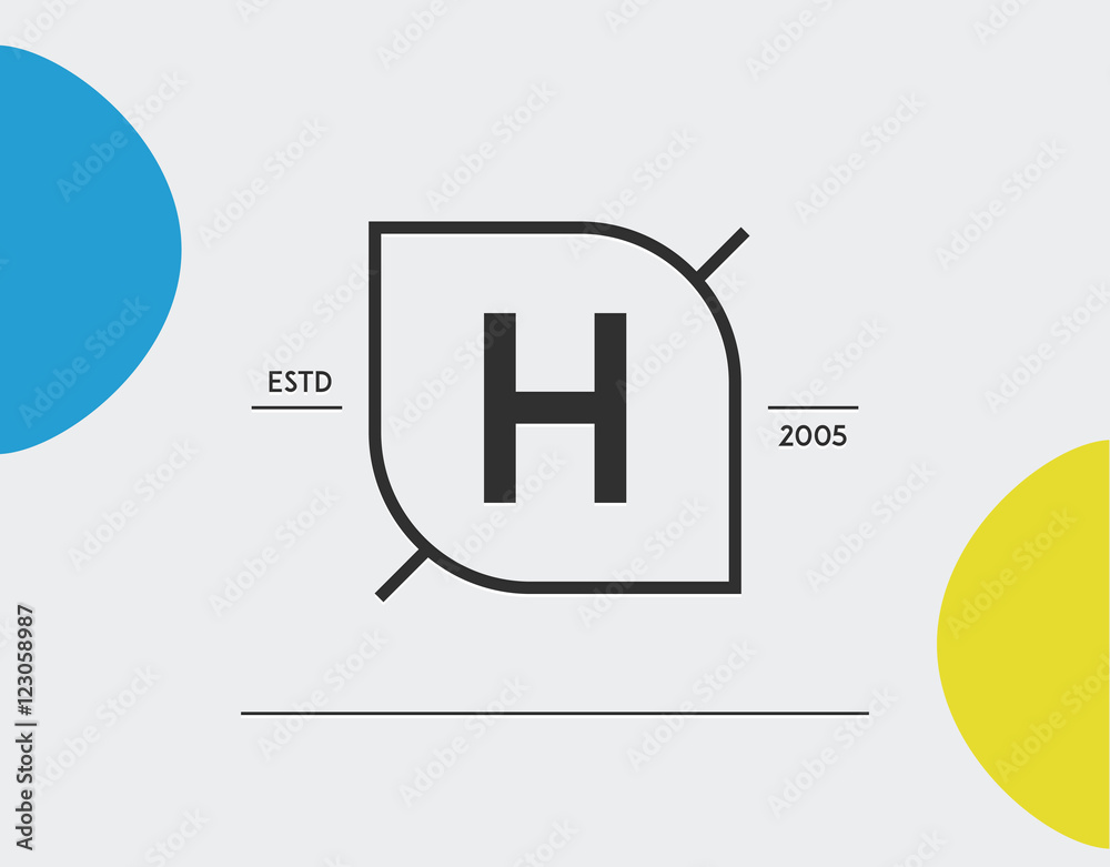 Minimal Geometric Lined Template for Hipster Identity in Vector Minimal Geometric Lined Template for Hipster Identity in Vector