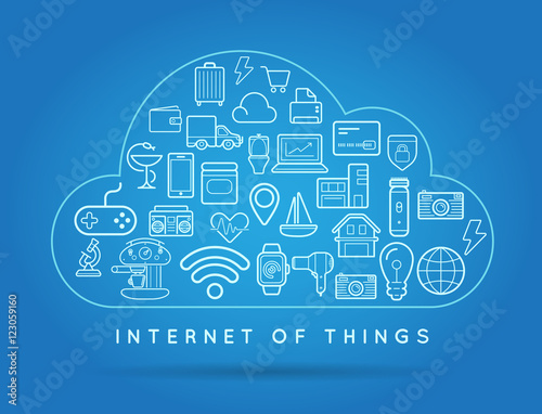 Cloud IOT Internet of Things Smart Home Vector Quality Design wi